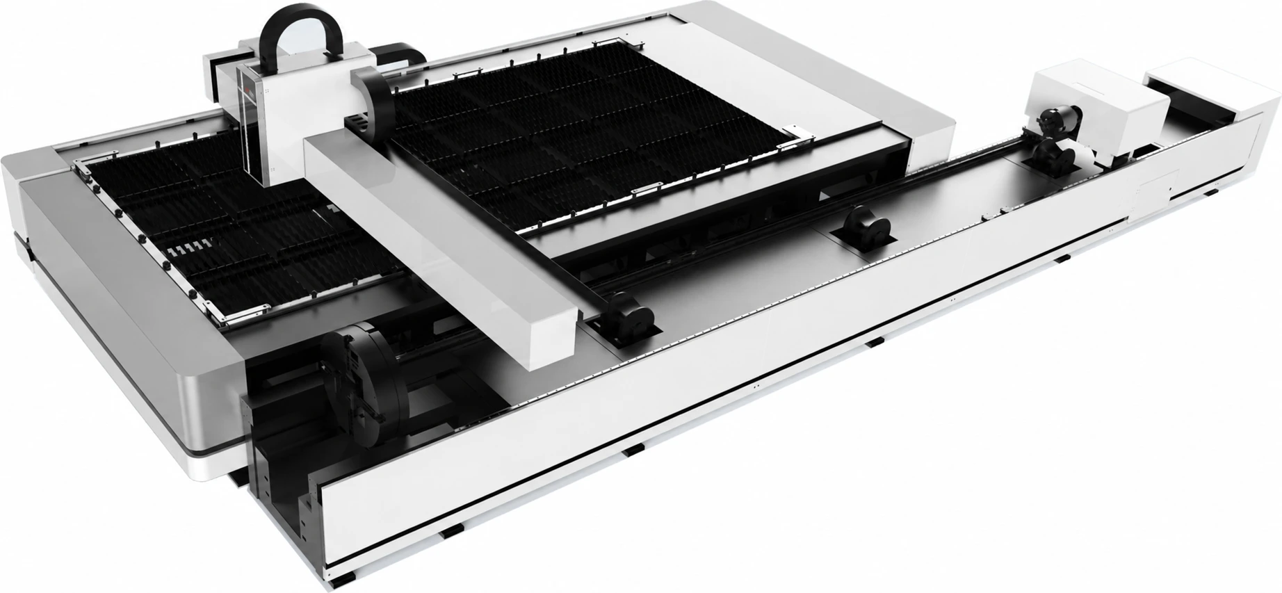 Combined Sheet and Tube Fiber Laser Cutter