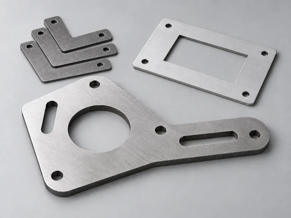 Illustration of laser-cut sheet metal parts