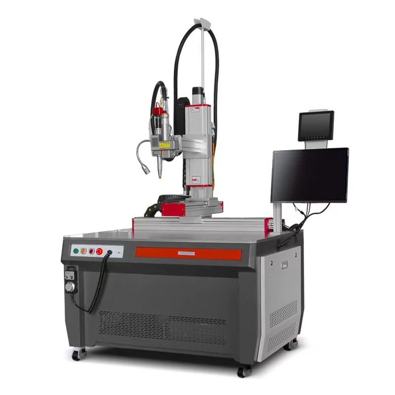 Platform laser welding machine with worktable and vertical motion axis